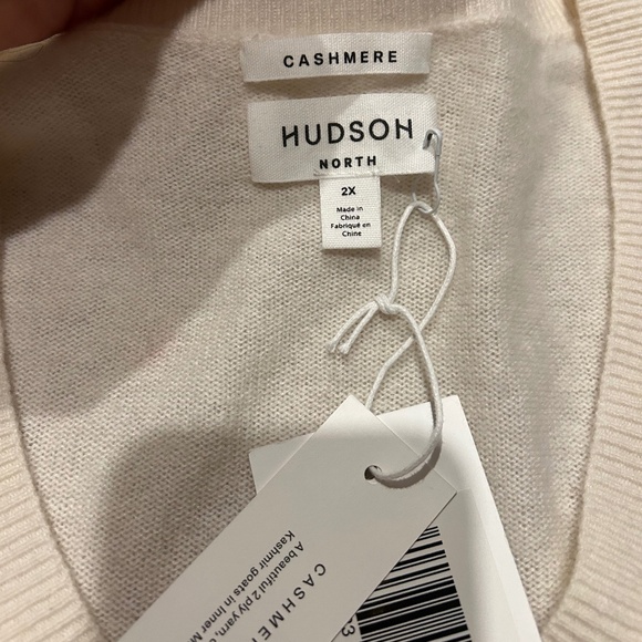 BNWT Hudson North 100 percent cashmere cream sweater - Picture 4 of 7